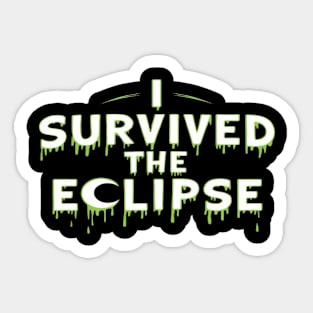 I Survived The Eclipse Funny Eclipse 2024 shirt -Eclipse Tee Sticker